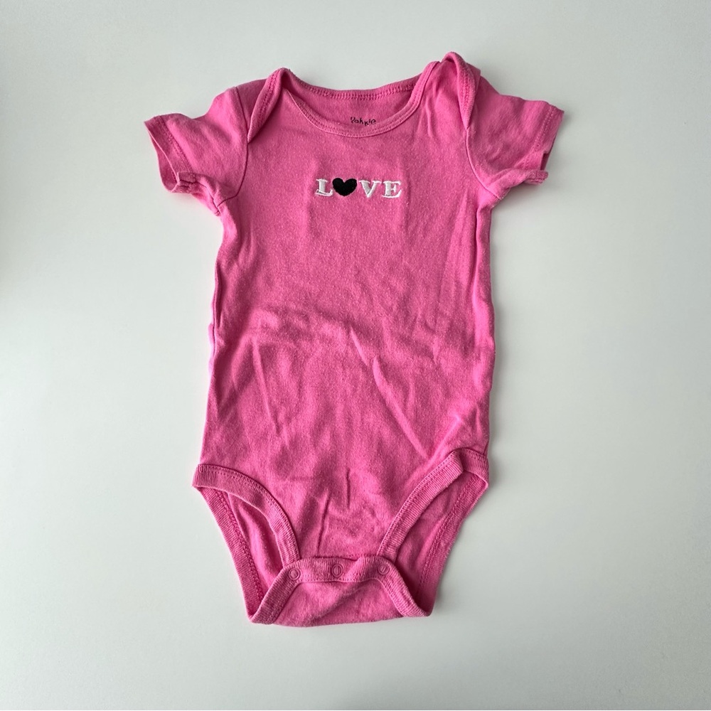 Pekkle Pink Love Kids One Piece 12M
